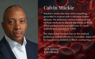 Calvin Mackie Honored as Recipient for Eric and Wendy Schmidt Awards for Excellence in Science Communications